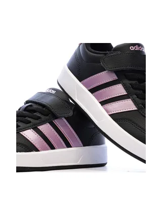 Baskets Noir/Rose Fille Adidas Tensaur 7