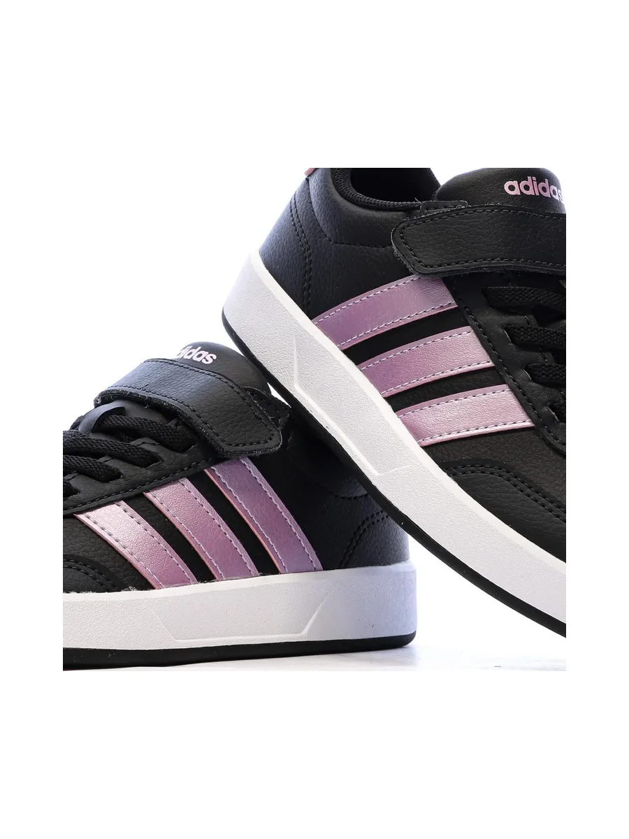 Baskets Noir/Rose Fille Adidas Tensaur 8