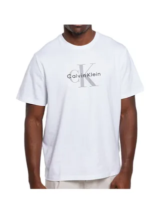 T-Shirt Blanc Homme Calvin Klein Jeans Hero 1