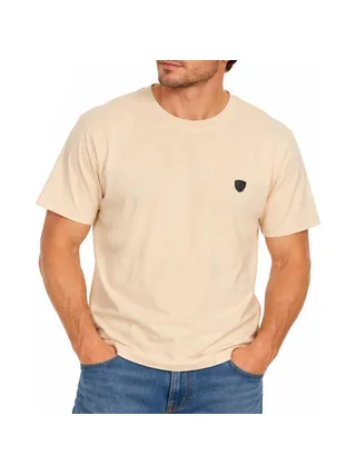 T-Shirt Beige Homme Redskins Sleeves 1