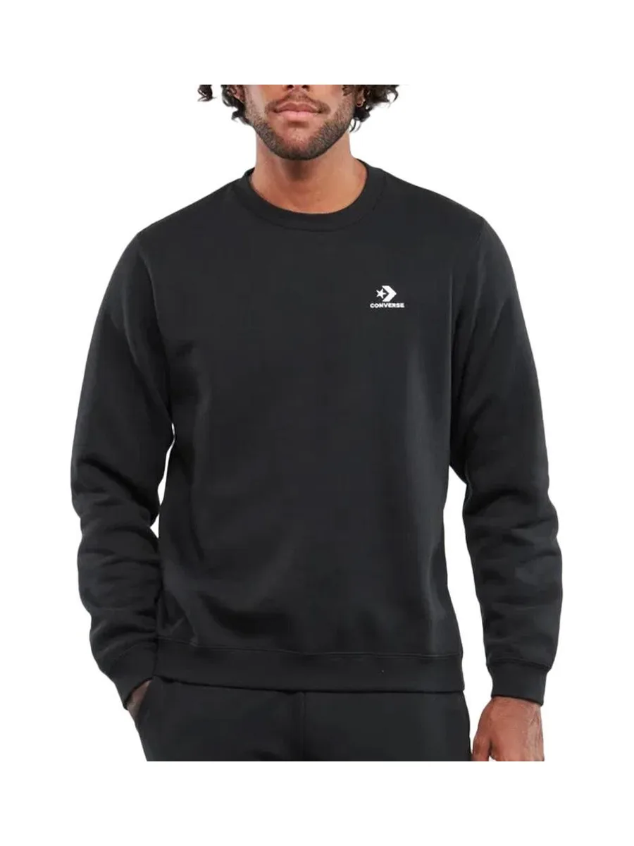 Sweat Noir Homme Converse Crew 2