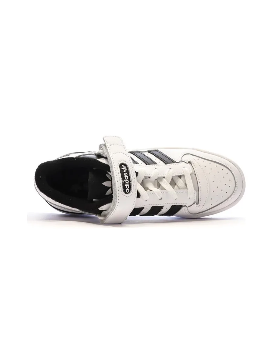 Baskets Blanches/Noires Homme Adidas Forum Low 5