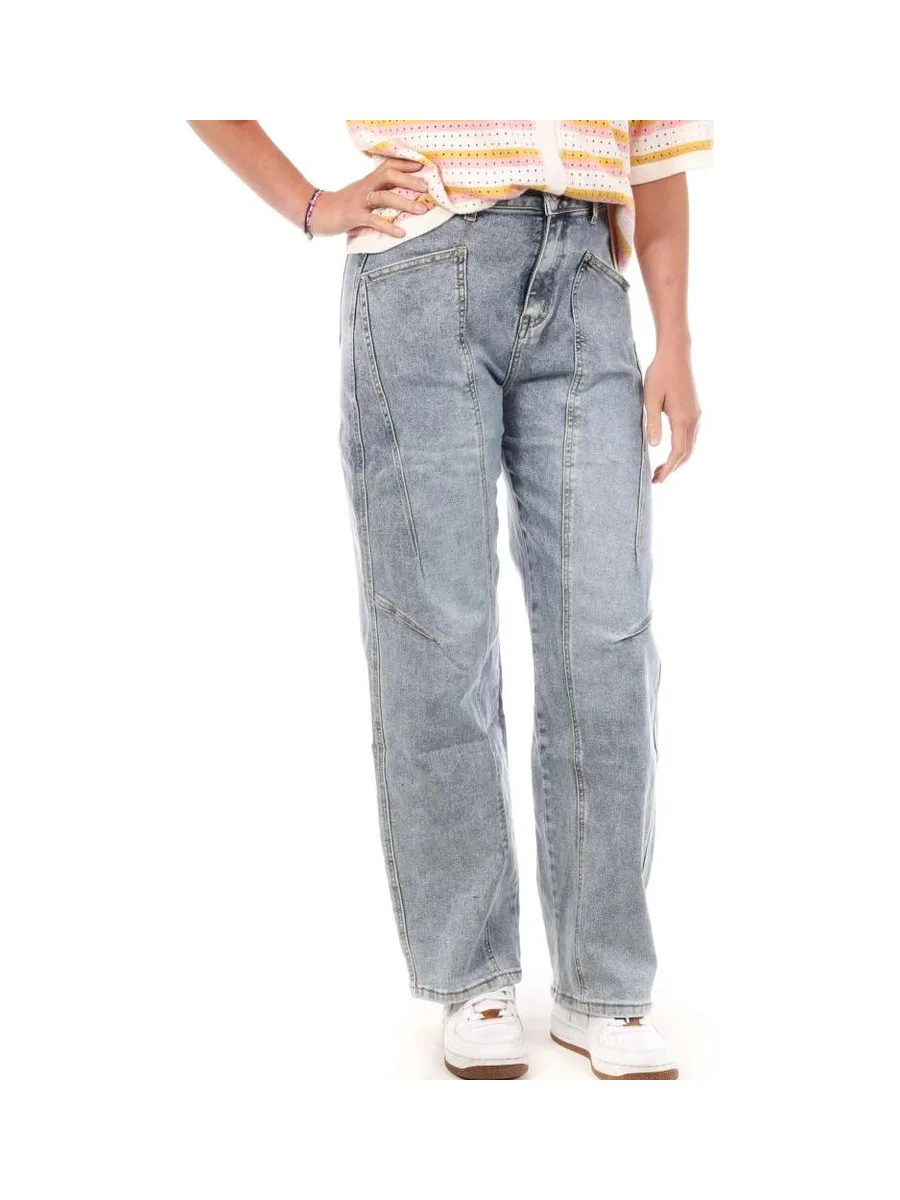 Jean Droit Bleu Moyen Femme Monday Premium 109 2