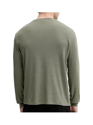 Sweat Vert Homme Calvin Klein Jeans Waffle Badges 2