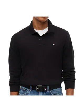 Polo Manches Longues Noir Homme Tommy Hilfiger Reg 1