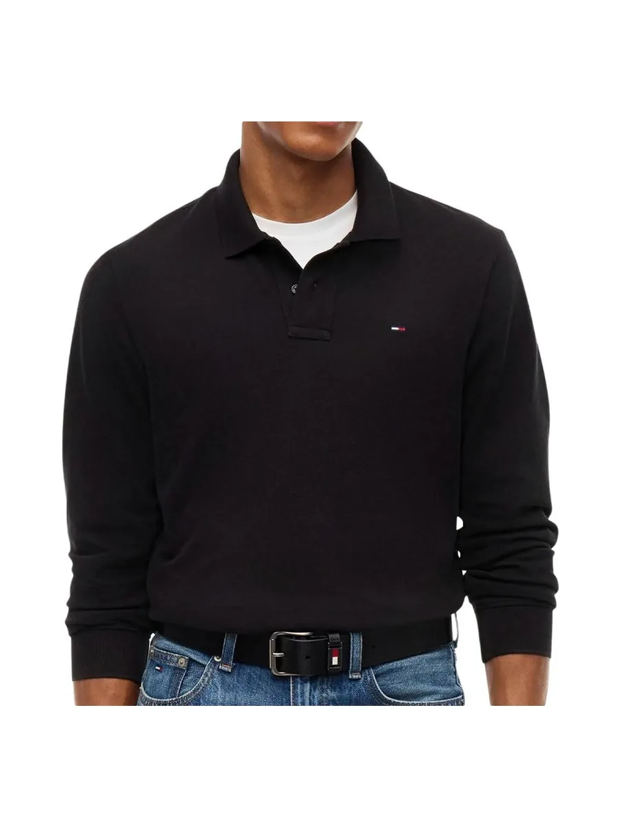 Polo Manches Longues Noir Homme Tommy Hilfiger Reg 2