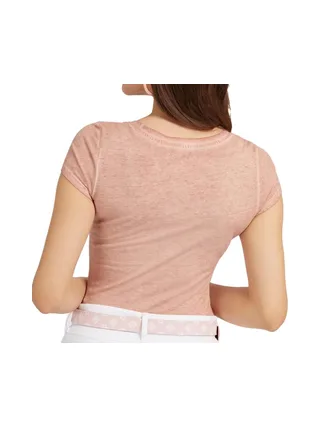 T-shirt Rose Clair Femme Guess Script 2