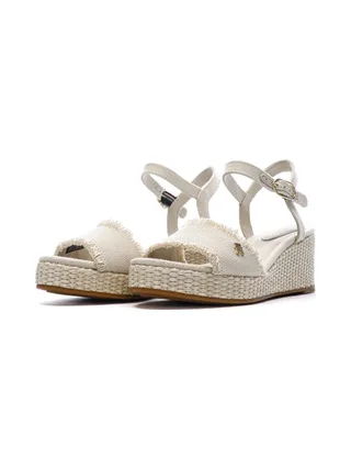Sandales à Talons Beige Femme Tommy Hilfiger Wedgeee 6