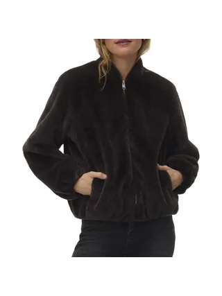 Veste Fausse Fourrure Marron Femme Vero Moda Jaliga 1