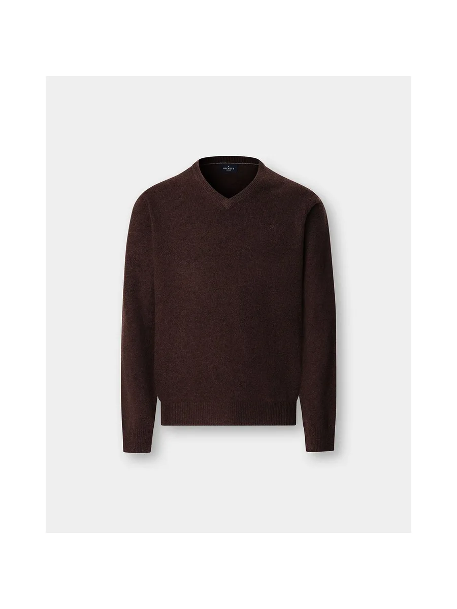 Pull HACKETT en laine d'agneau à col en V 8