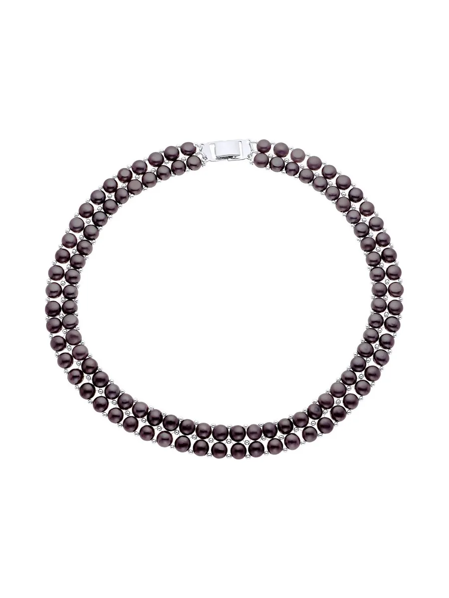 Collier 2 Rangs Véritables Perles d'Eau Douce 4 mm — 40 cm 1