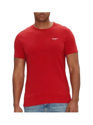 T-shirt Rouge Homme Pepe Jeans Original Basic 1