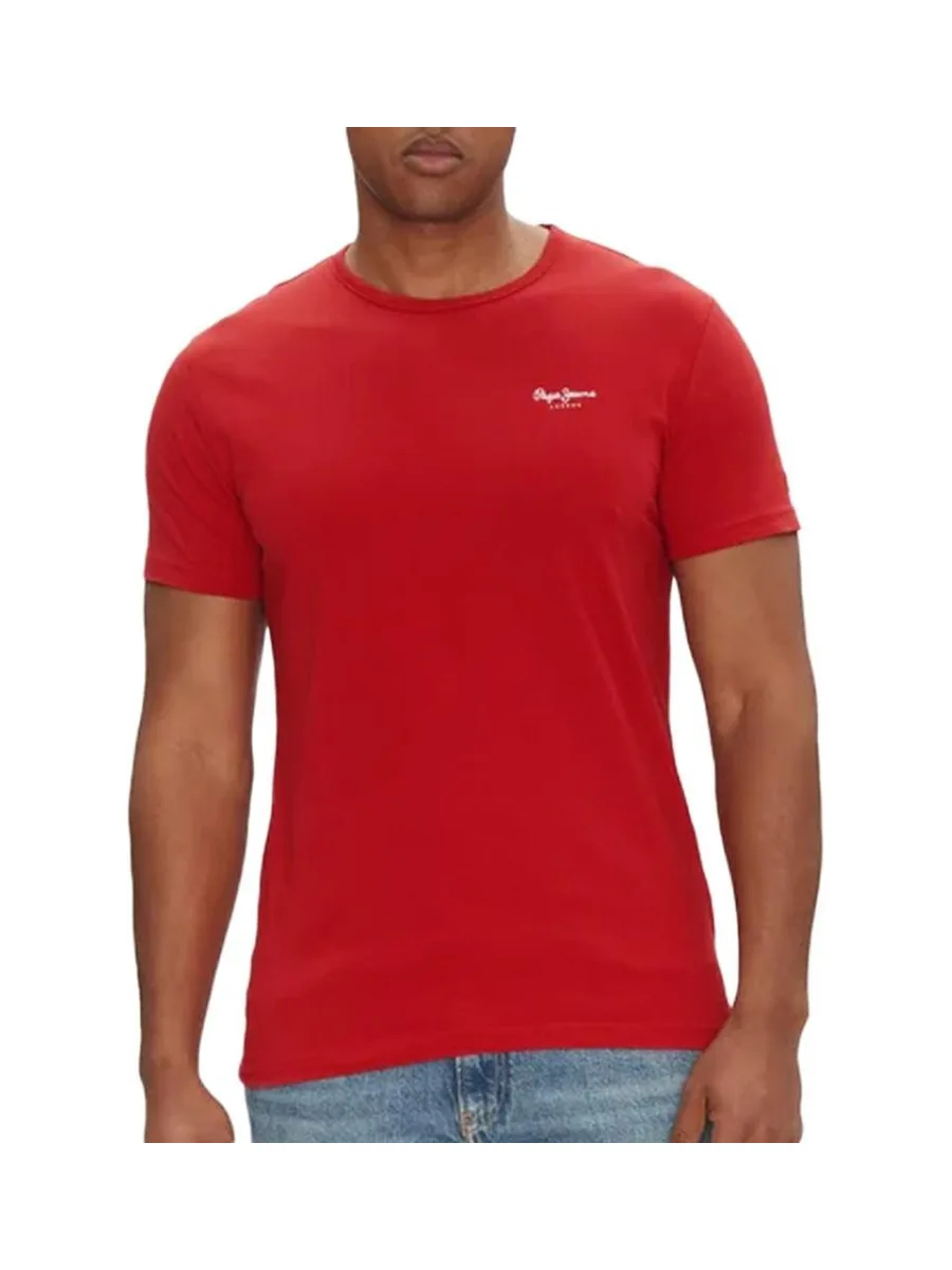 T-shirt Rouge Homme Pepe Jeans Original Basic 2