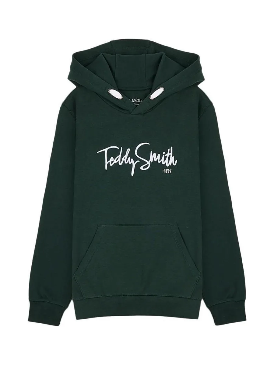 Sweat à Capuche Vert Foncé Garçon Teddy Smith Evry1 2