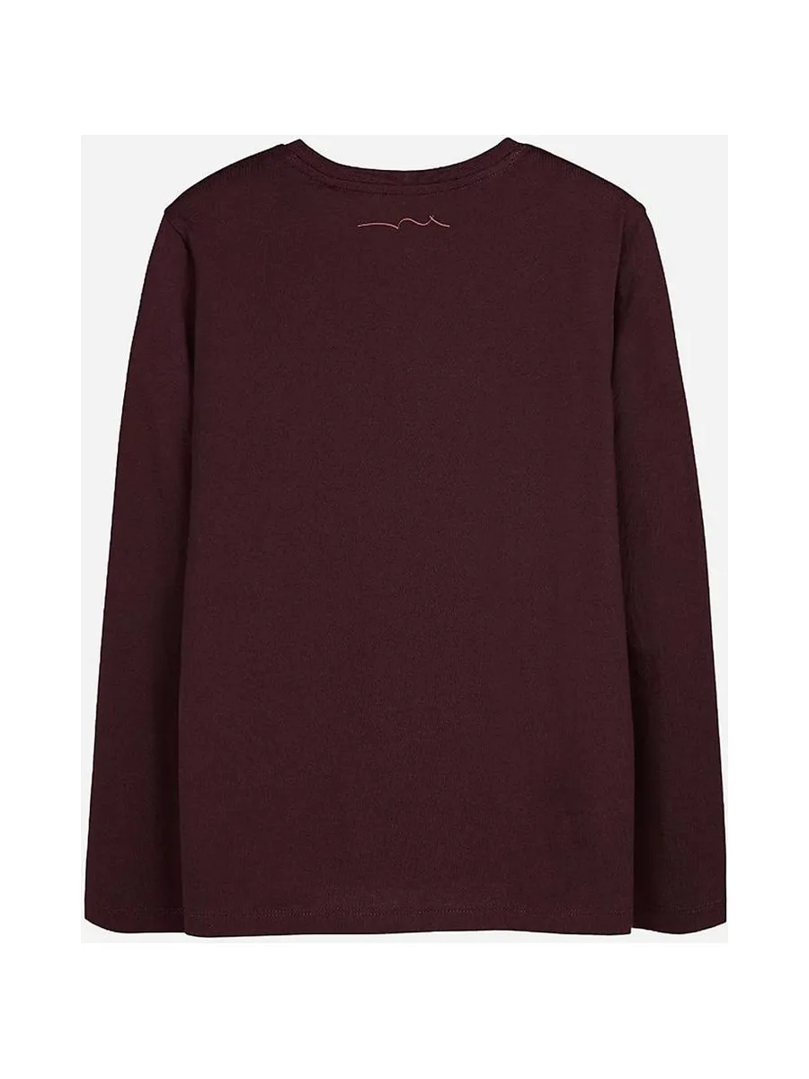 T-Shirt Manches Longues Bordeaux Garçon Teddy Smith Evan 3