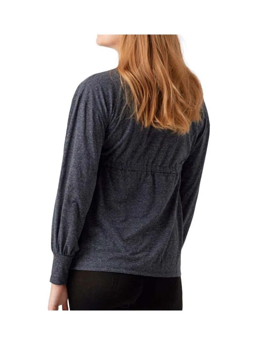 T-Shirt Manches longues Marine Femme Mamalicious Venice 3