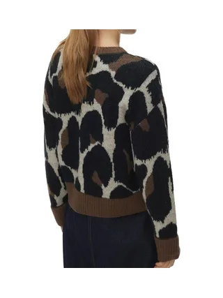 Pull Noir/Marron Femme Vero Moda Leonie 2