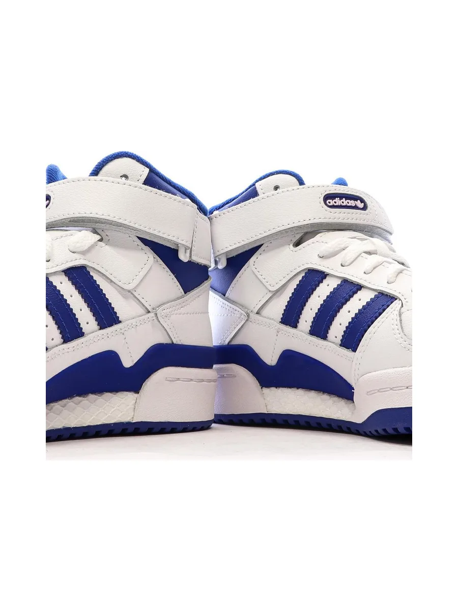 Baskets Blanches/Bleu Garçon Adidas Forum Mid 8