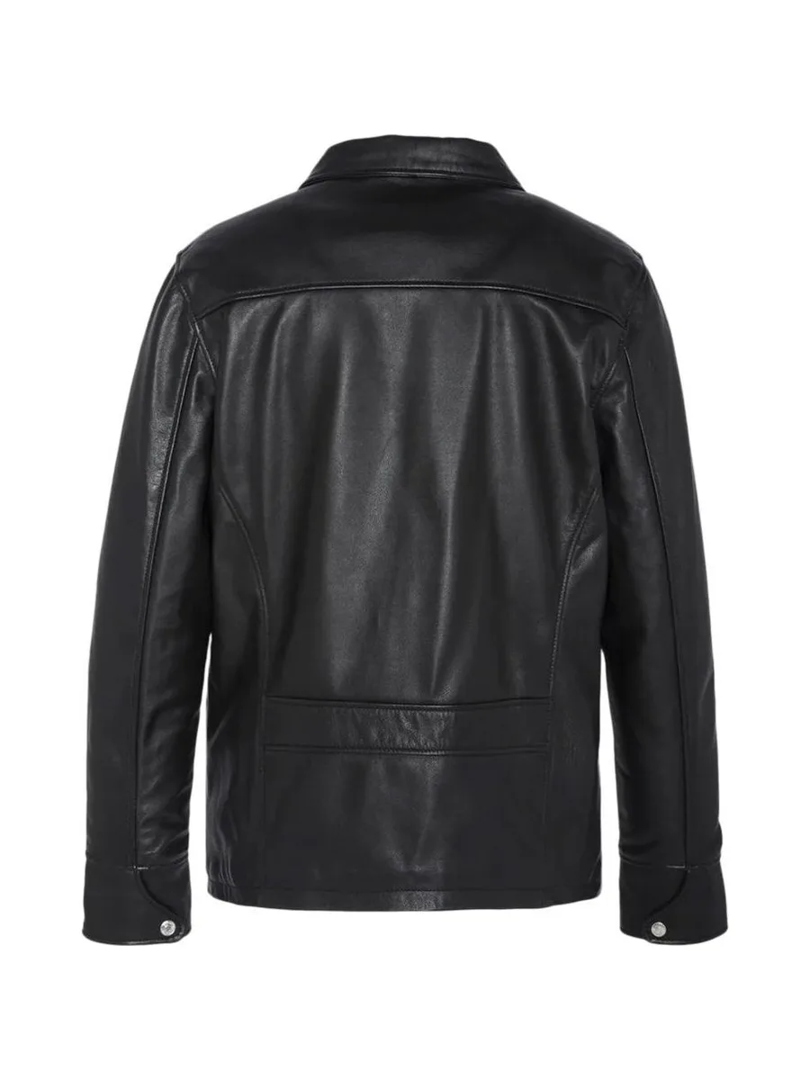Veste En Cuir Noire Homme Schott LC9521D 3