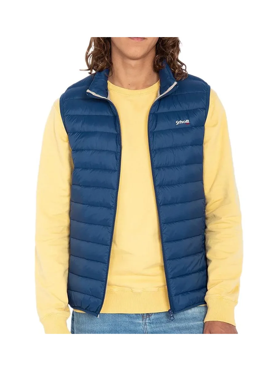 Doudoune Sans Manche Bleu Homme Schott OAKLANDVRS 2