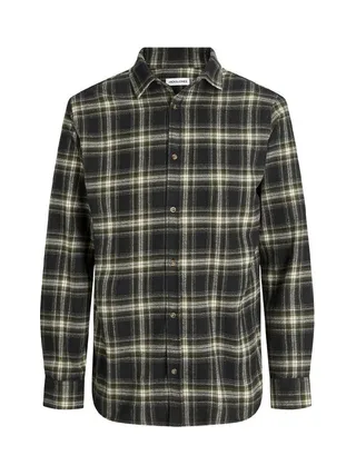 Chemise Noire à Carreaux Garçon Jack & Jones Shua 2