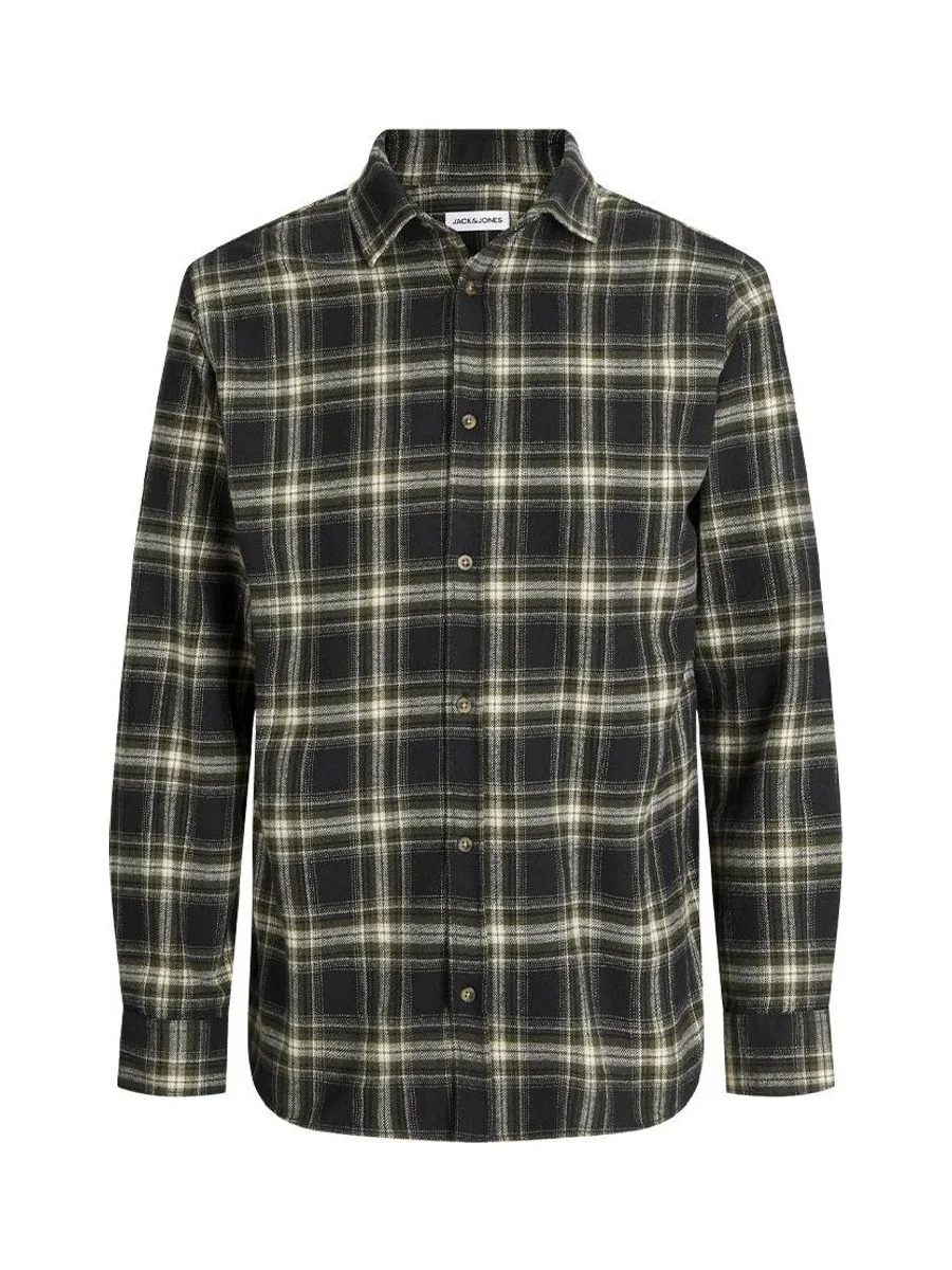 Chemise Noire à Carreaux Garçon Jack & Jones Shua 3
