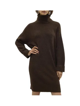 Robe Pull Marron Femme Vero Moda Vmjupiter 1