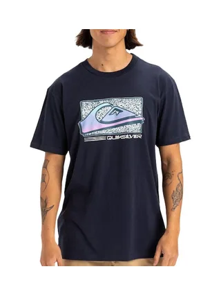 T-shirt Marine Homme Quiksilver Retro Fade Yem 1