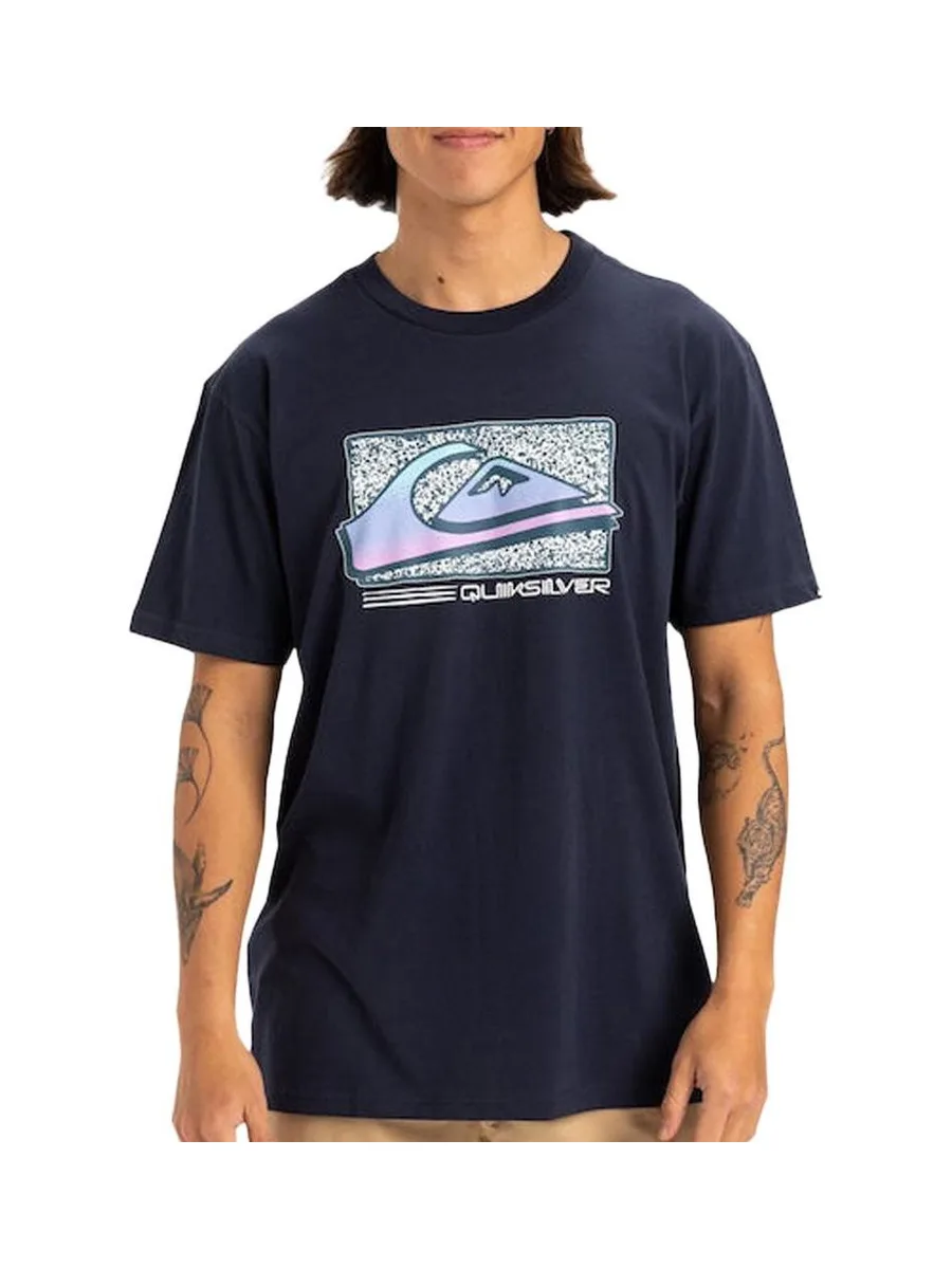 T-shirt Marine Homme Quiksilver Retro Fade Yem 2