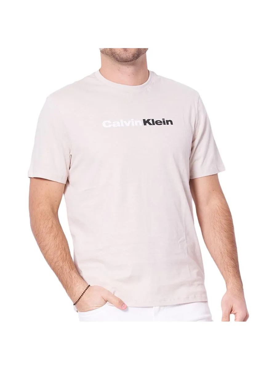 T-Shirt Beige Homme Calvin Klein Jeans 30s Eu Wholesale 2