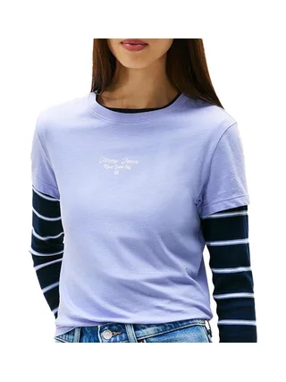 T-Shirt Mauve Femme Tommy Hilfiger Logo 1