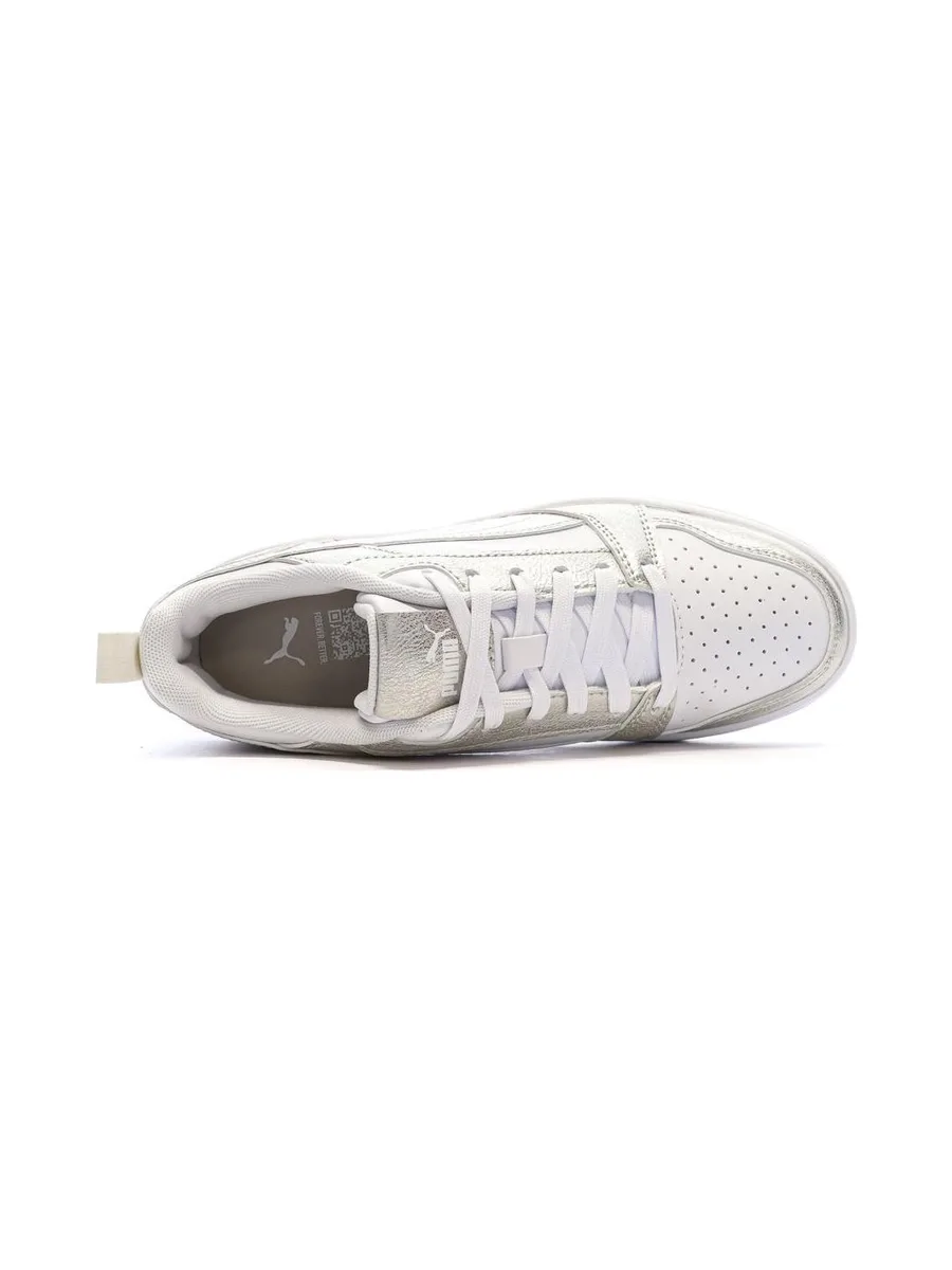 Baskets Blanc/Argent Femme Puma Rebound V6 Low Metal 5