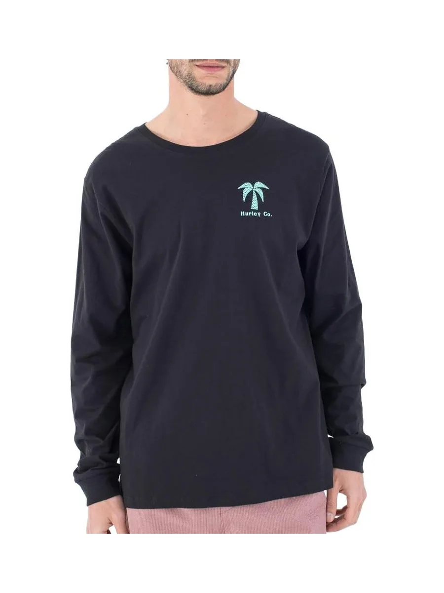 T-shirt Manches Longues Noir Homme Hurley Evd Checker 2