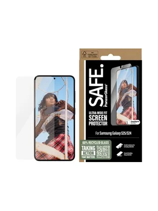 PanzerGlass SAFE. by ® Screen Protector Samsung Galaxy S25 | S24 | Ultra-Wide Fit w. EasyAligner 2