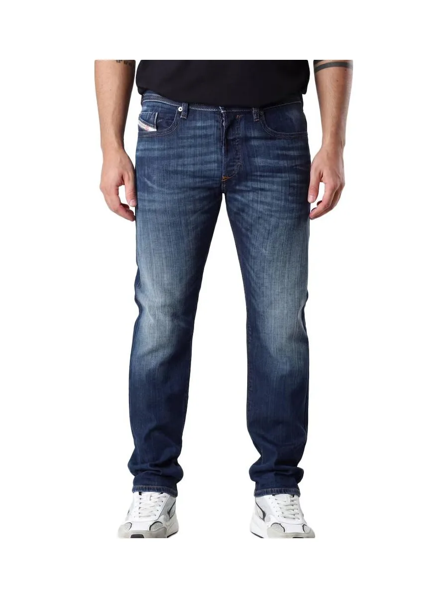 Jean Bleu Foncé Délavé Homme Diesel Buster A00893 2