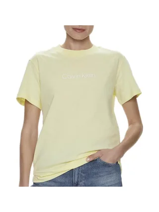 T-shirt Jaune Femme Calvin Klein Jeans Hero Logo 1