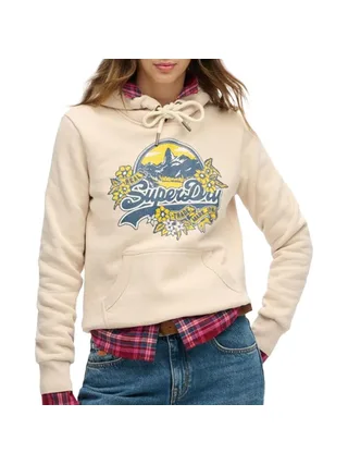Sweat Beige Femme Superdry Floral Hood 1