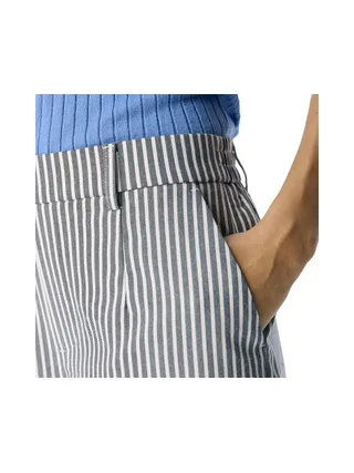 Pantalon Large Rayures Marine/Blanc Femme Object Lisa 3