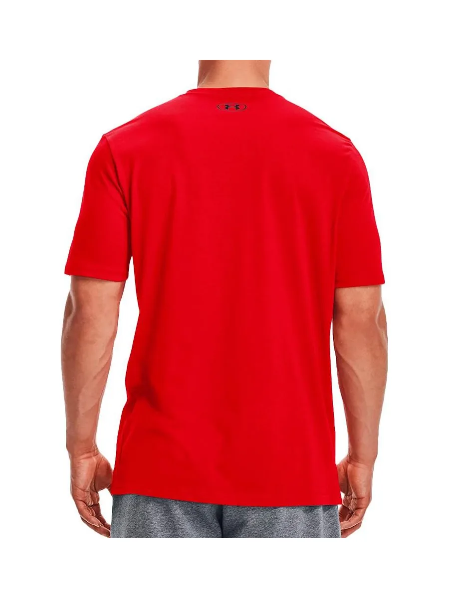 T-shirt Rouge Homme Under Armour Left Chest 3