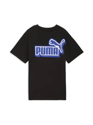 T-Shirt Noir Garçon Puma Ess Logo Lab Relaxed 2