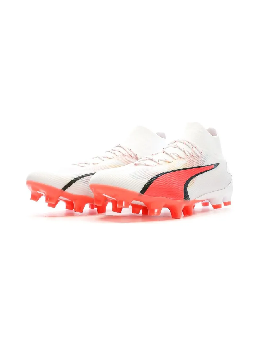 Chaussures de Football Blanche/Rose/Noire Homme Puma Ultra Pro 6
