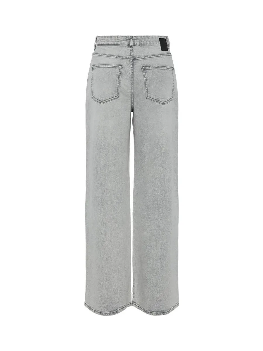 Jean Loose Gris Femme Pieces Elmae 2