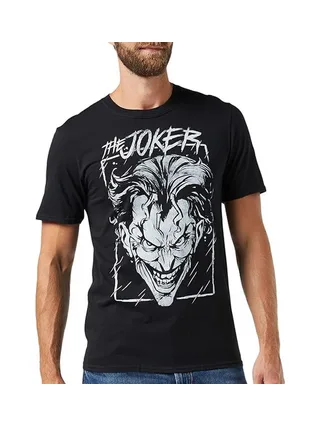 T-Shirt Noir Homme Dc Comics Joker Storm 1