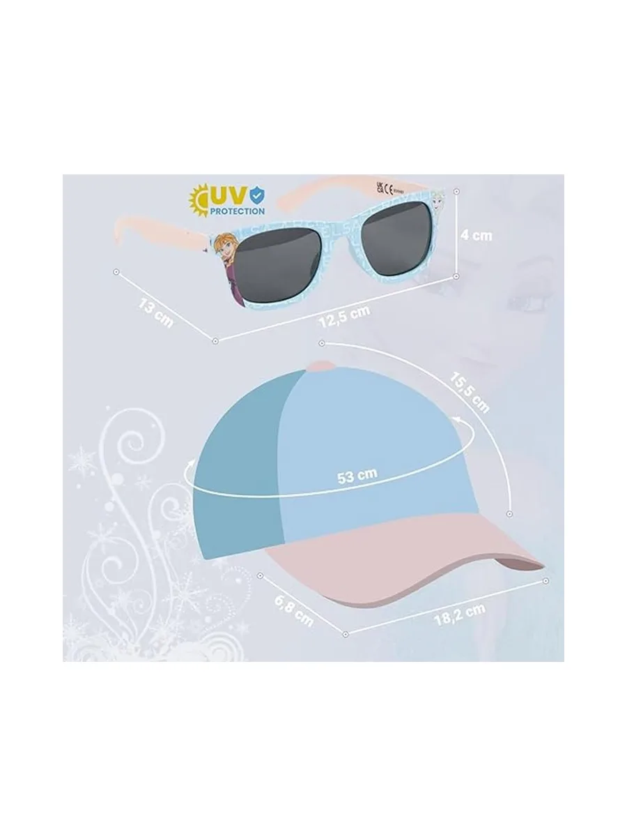 Kit Casquette + Lunette de Soleil Bleu/Rose à Rayures Enfant Sport Zone La Reine Des Neiges 4
