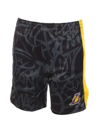 Short de Basketball Noir/Jaune Garçon NBA Los Angeles Lakers 1