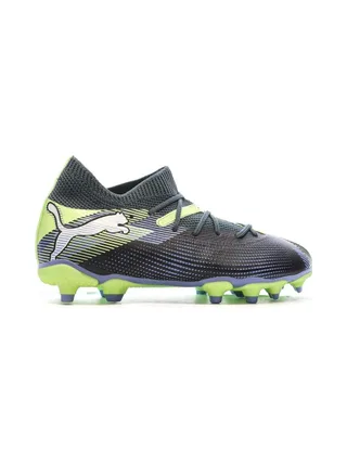 Chaussures football Marine/Vert Garçon Puma Future 7 Match 2