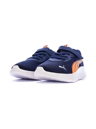 Baskets Marines/Oranges Garçon Puma Flexfocus 6