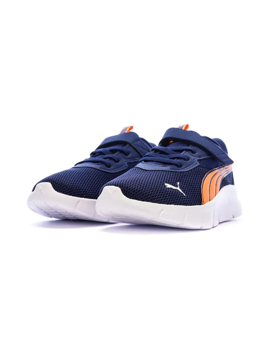 Baskets Marines/Oranges Garçon Puma Flexfocus 7