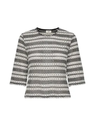 T-shirt en Maille Noir/Blanc Femme JDY Elly 1