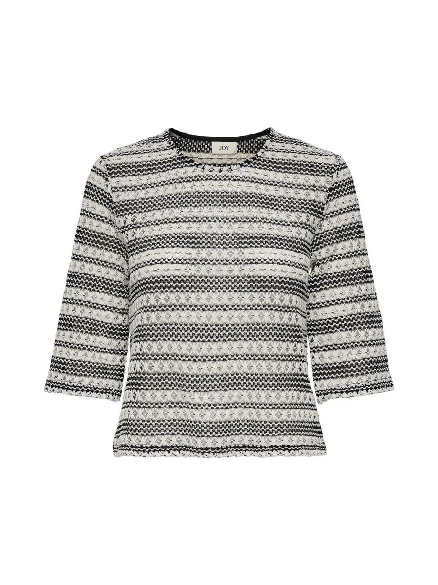 T-shirt en Maille Noir/Blanc Femme JDY Elly 2